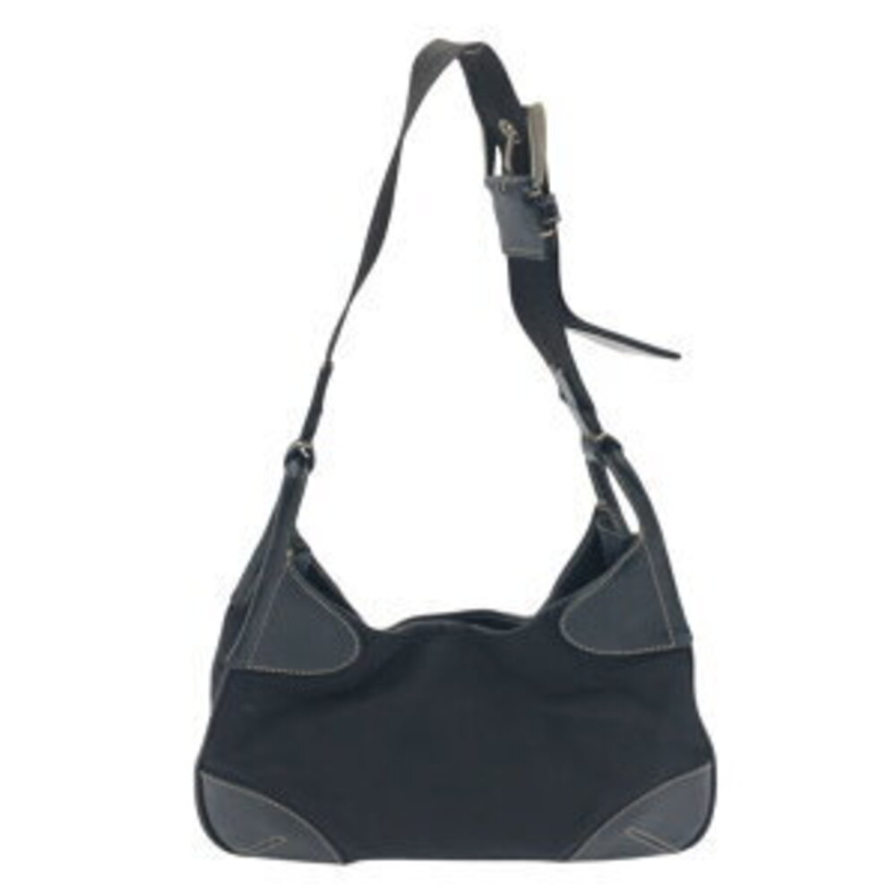 Prada logo Tessuto bag shoulder triangle black hobo one nylon